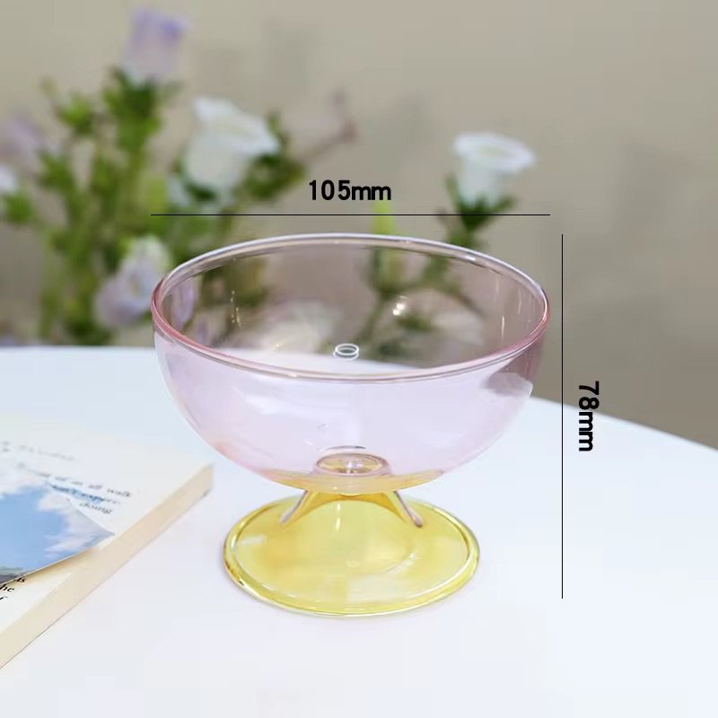 Verre Coloré – Design Moderne jaune et rose clair