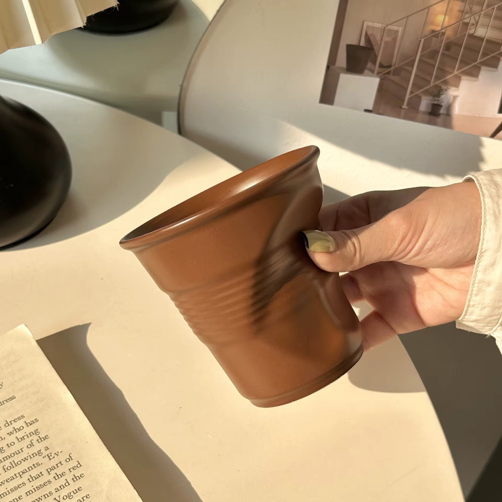 Tasse Céramique Design Marron